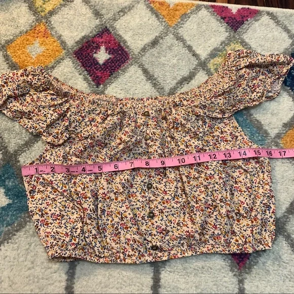 XHILARATION Floral Crop Top Mini Skirt 2pc Set Medium - Picture 14 of 16